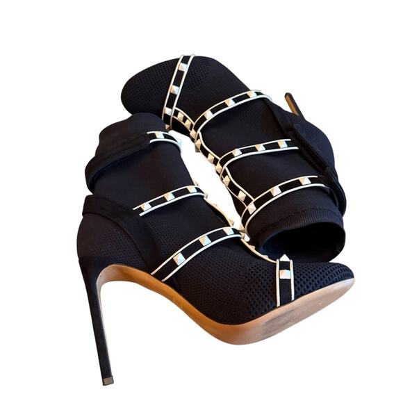 Valentino Garavani Rockstud Bodytech Caged Ankle Booties Black EU 40 US 10 - Picture 7 of 12